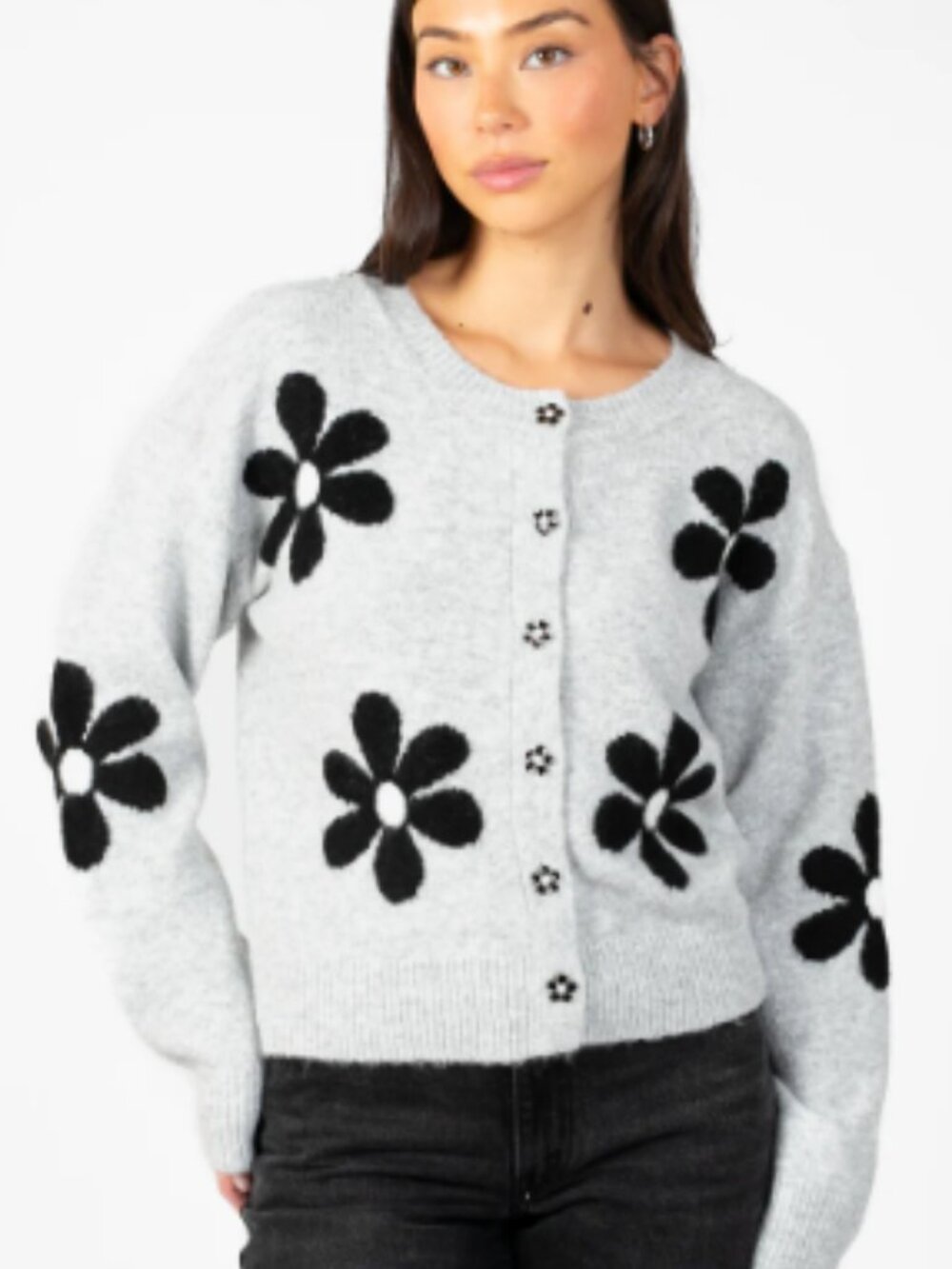 LYLA & LUXE FLOWER CARDIGAN NEW!